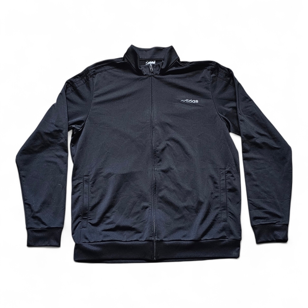 Adidas Men’s Black Full-Zip Athletic Track Jacket Size XL
